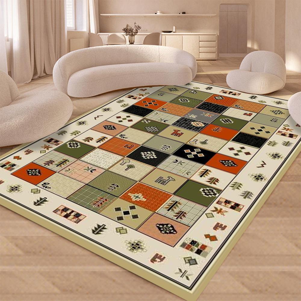 Vintage Persian Style Living Room Carpet Machine Washable Washable Floor Mat Light and Comfortable Bedroom Bedside Rugs