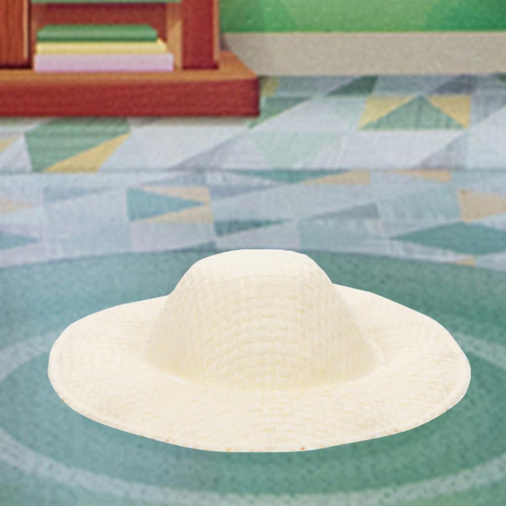 15 Pcs Mini Toy Small Hat Decor House Mini Hats Woven Hat Prop Miniature Tiny Hats Diy Craft Hats Accessories For Bar Living