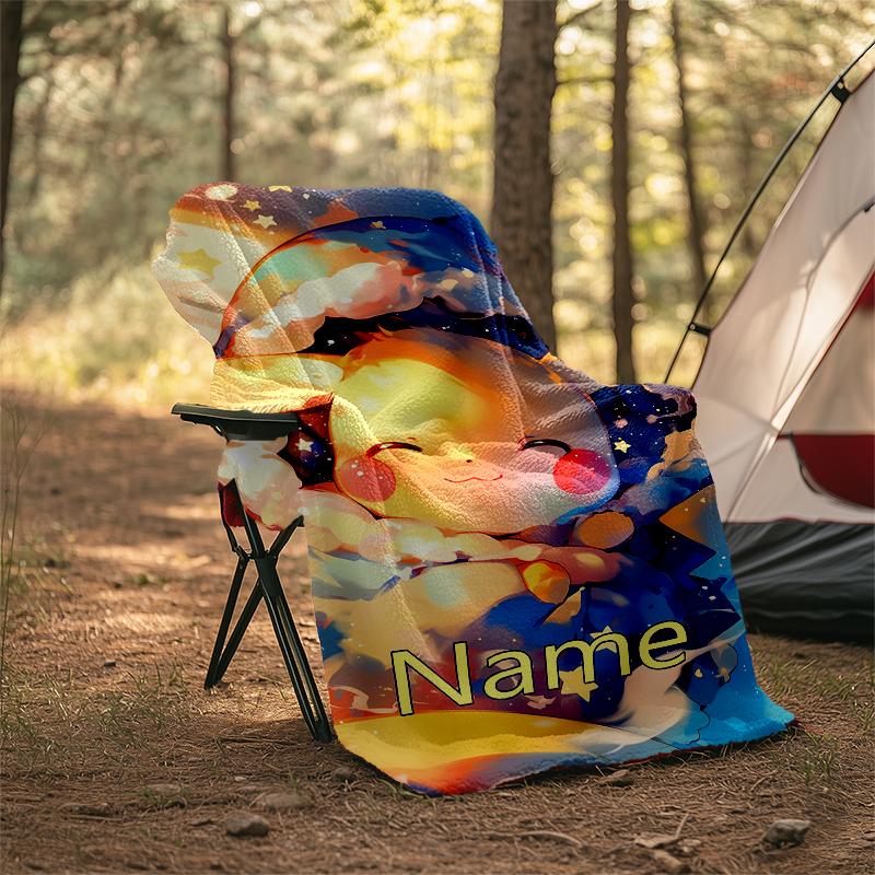 Personalized Custom Name Blanket - Pokémon Print Design,Blanket for Sofa,Bed,Travel,Camping - Soft and Warm, Great Gift