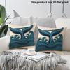 2 Pezzi Copricuscini Decorativi Coda di Balena Nautica Federe per Cuscini Onda dell'Oceano Costiera per Divano Camera da Letto Soggiorno Decorazione Copricuscino