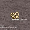 "S925 Sterling Silber & 18K Gold DIY Quadratisches Halsketten-/Armband-Federverschluss"
