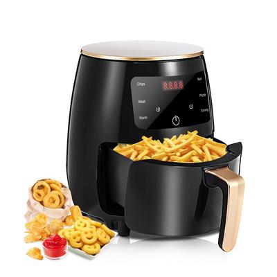 Fritadeira de ar inteligente com tela digital, 1400w, 4,5l, multifuncional, sem óleo, saudável, cronometragem, resistente à temperatura
