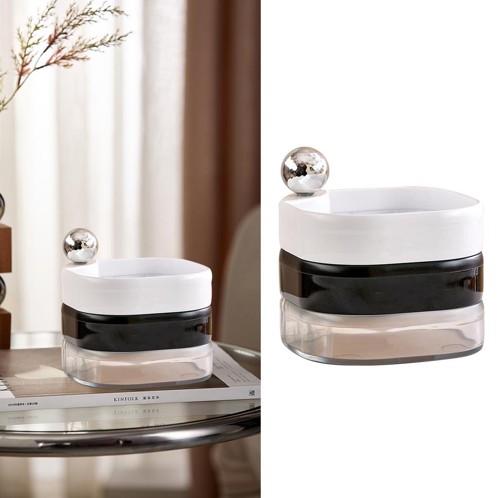 Rotatable Jewelry Box Multi Layer Plastic Anti Oxidation Delicate Rotating Jewelry Case for