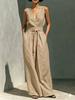 New summer Amazon fashion sleeveless vest casual wide-leg pants two-piece women's clothing