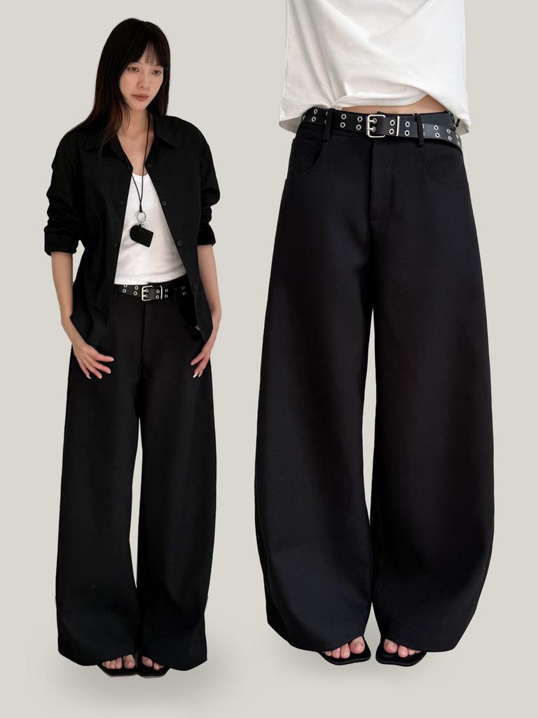 Yuyi 2026 Spring High-End Women's Wide-Leg Suit Pants - Elegant, Loose, and Western Style