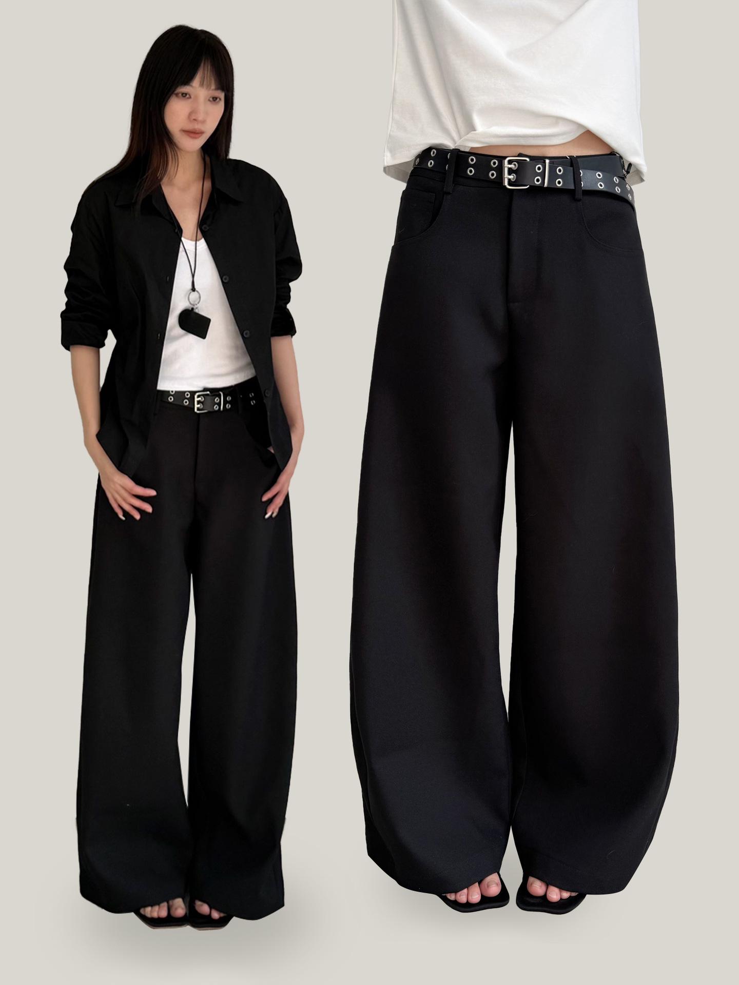 Yuyi 2026 Spring High-End Women s Wide-Leg Suit Pants - Elegant, Loose, and Western Style Small