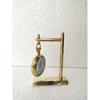 Antique brass nautical table clock for office, collectible unique desk timepiece, unique shelf decor timekeeper for hotel