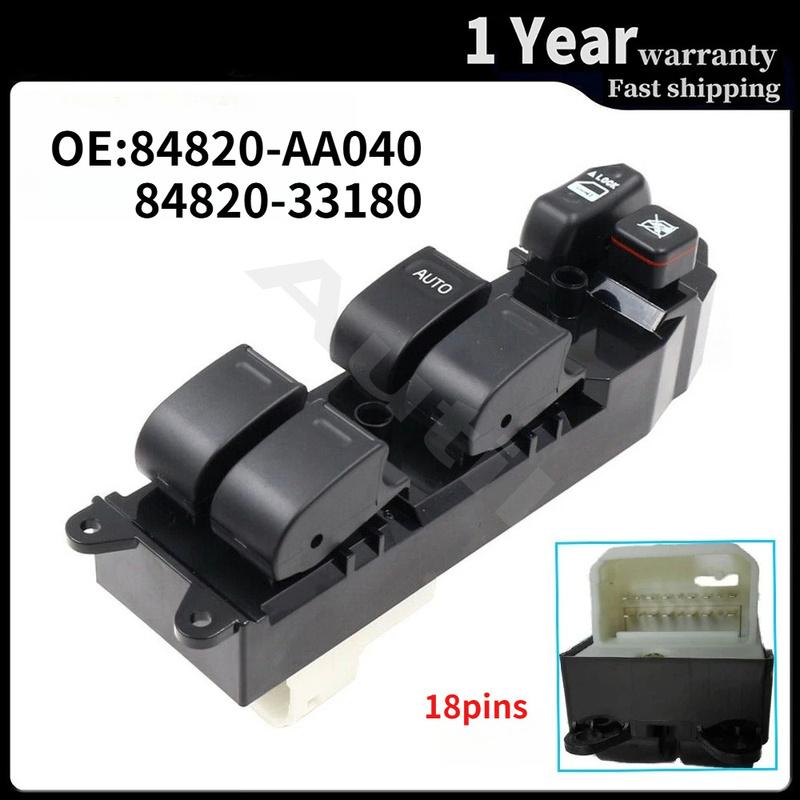 Master Power Window Control Switch for Toyota Camry 2001-2006 84820-33180 Window Lifter Button Car Accessories 84820-AA040