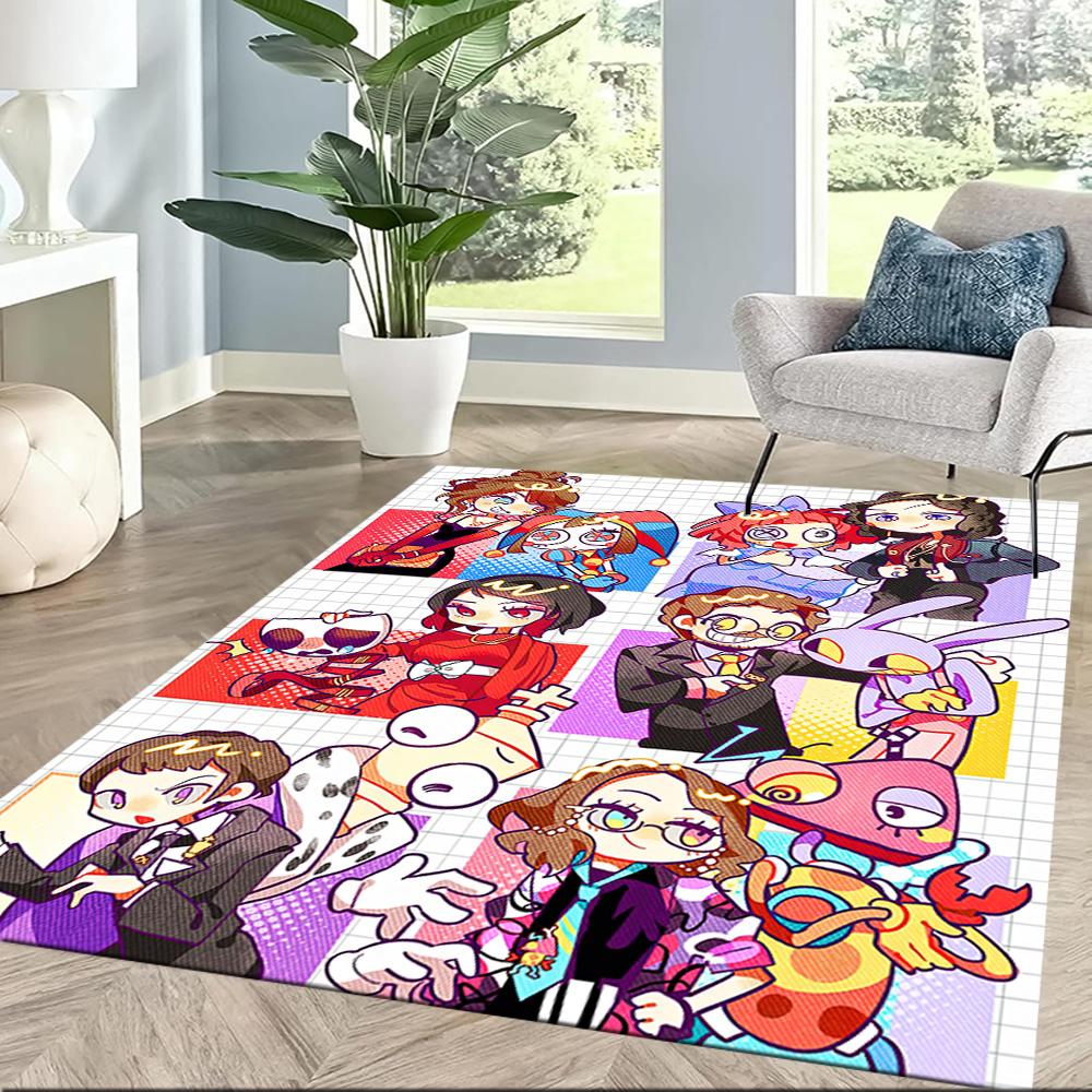 Digitaler Zirkus Teppich Geeignet Für Schlafzimmer Eingangsbereich Flur Spielzimmer Rutschfester Teppich Büro Heimdekoration Hochzeitsfeier Geschenk