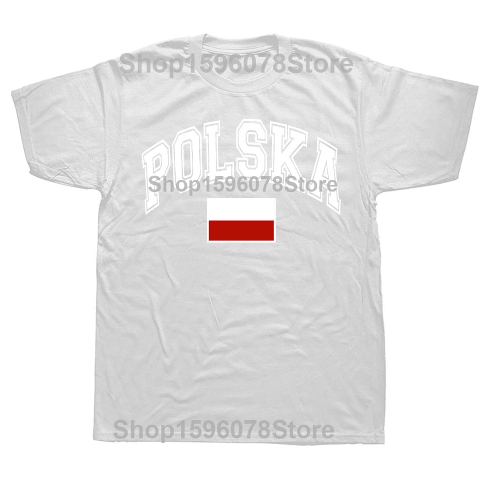 Funny Vintage Polska Poland Polish Flag Graphic T-shirt Men Women Hip Hop Oversized T Shirt 100% Cotton Comfort T-shirts