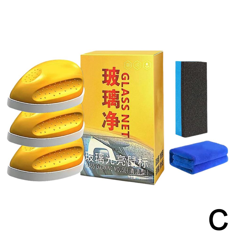 1/2/3 Stück Autoglasreiniger Glasölfilmentferner Windschutzscheibe Auto Polieren Detaillierung Beschichtung Zubehör Fensterreinigung W7J6