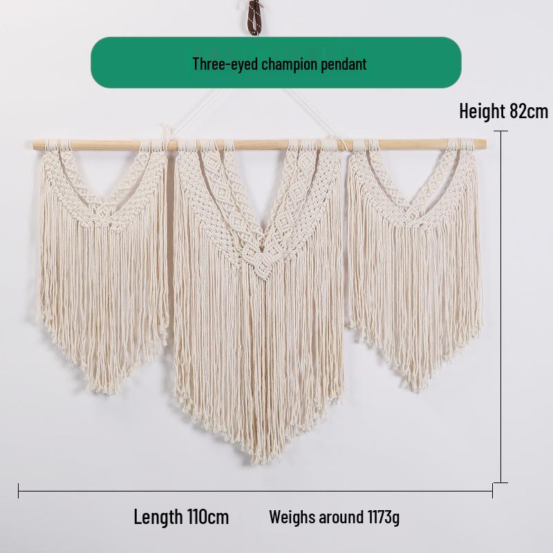 Europäische Böhmische Gewebte Baumwollseil Wandteppich mit Quasten – DIY Heim Wandbehang Dekoration.