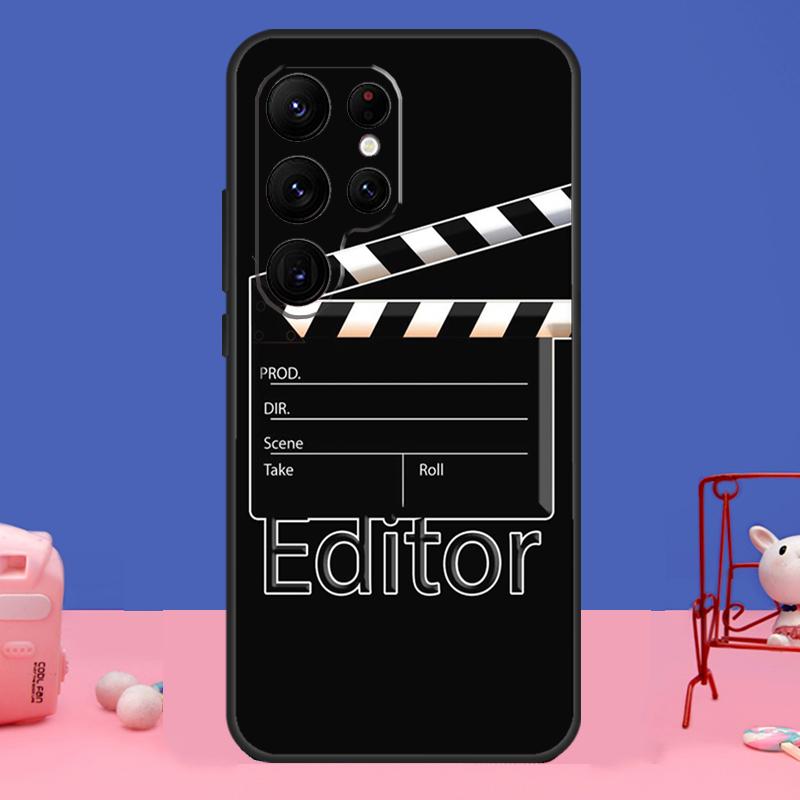 Film Clapperboard Case For Samsung Galaxy S23 S24 Ultra S21 S22 Plus Note 20 Note 10 S8 S9 S10 S20 FE Cover
