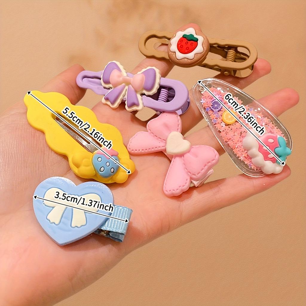 Little Girl Hair Clips Cute Bear Hair Accessories Hair Barrettes For Baby Toddler Teens Women Kids Cute Vivid Birthday Present Set