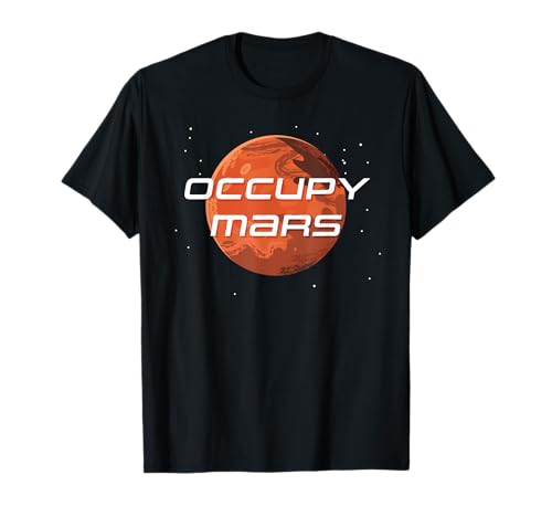 Occupy Mars – Vintage Astronomy Astrophysics Planet Graphic T-Shirt