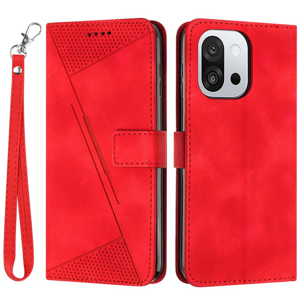 Leather Case for OnePlus 13T 5G Imprinted Triangle Phone Cover