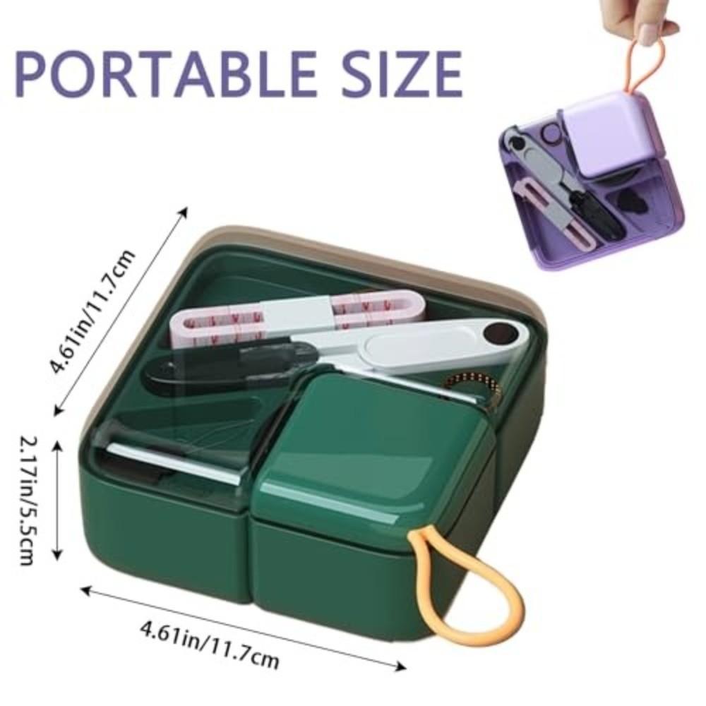 Scissors Sewing Kit 16-Spool Sewing Supplies Ideal Kit Needle and Thread Kit for Beginners
