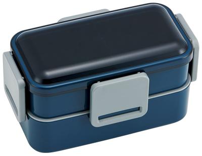 Skater Lunch Box PFLW9AG-A Midnight Blue 850ml Antibacterial Fluffy 2-Tier Large Capacity Men
