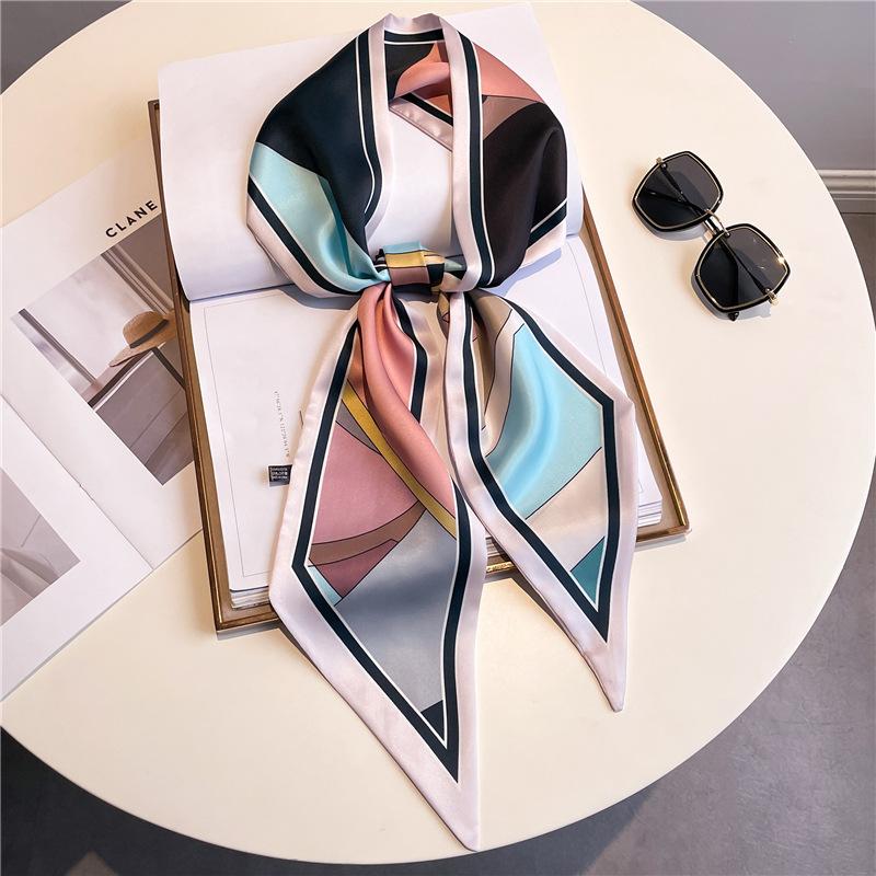 Fashion Headbands Silk Neck Scarves For Women Long Hairband Print Bag Scarfs Neckerchief Hair Ribbons Tie Scarf Ladies 14x145cm