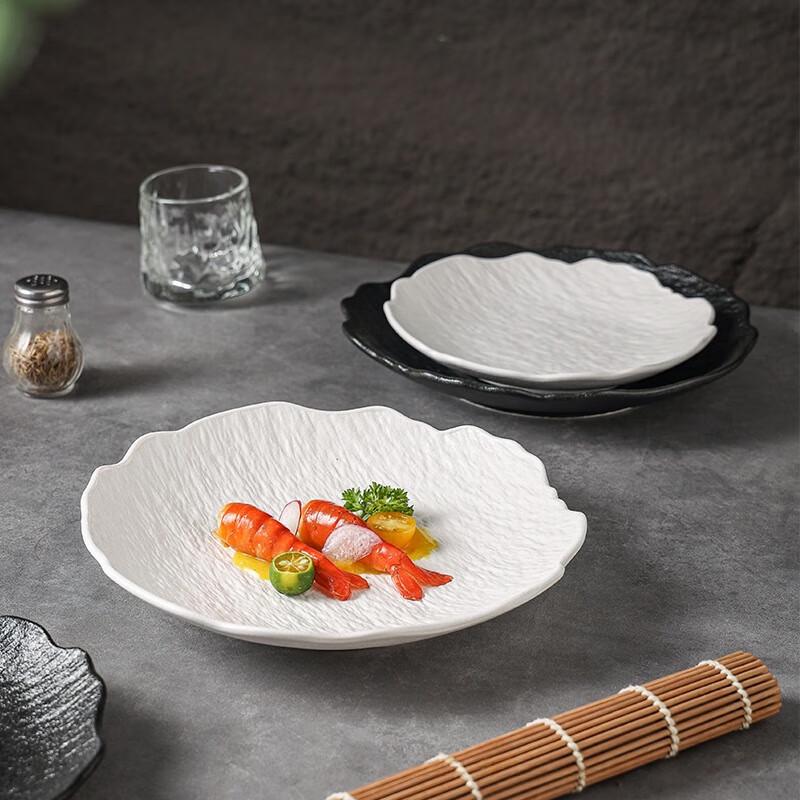 Qinkai Nordic Stone Pattern Ceramic Dinner Plate