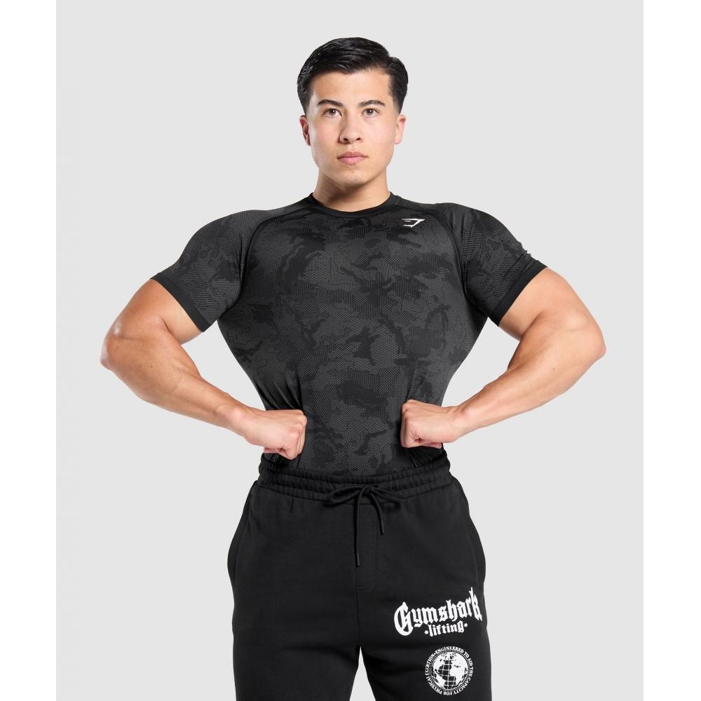 

Футболка Gymshark Geo Seamless Black Charcoal Grey A5a2d Bbf9 XS