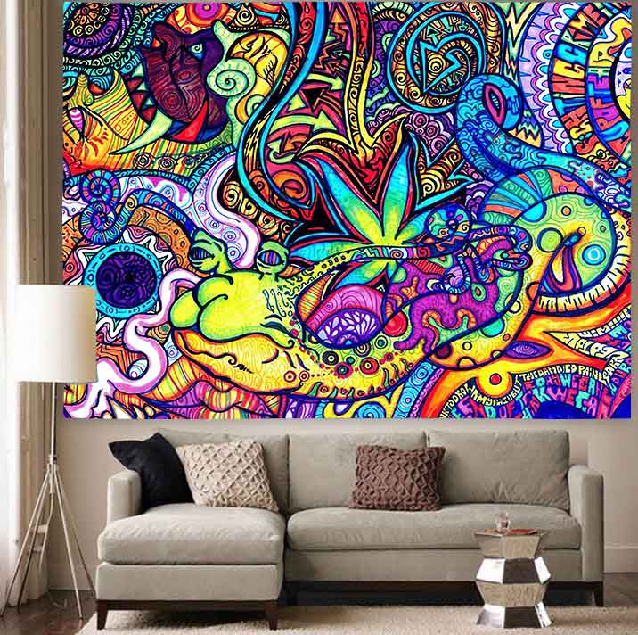 Психоделический гобелен с осьминогом — фото 7