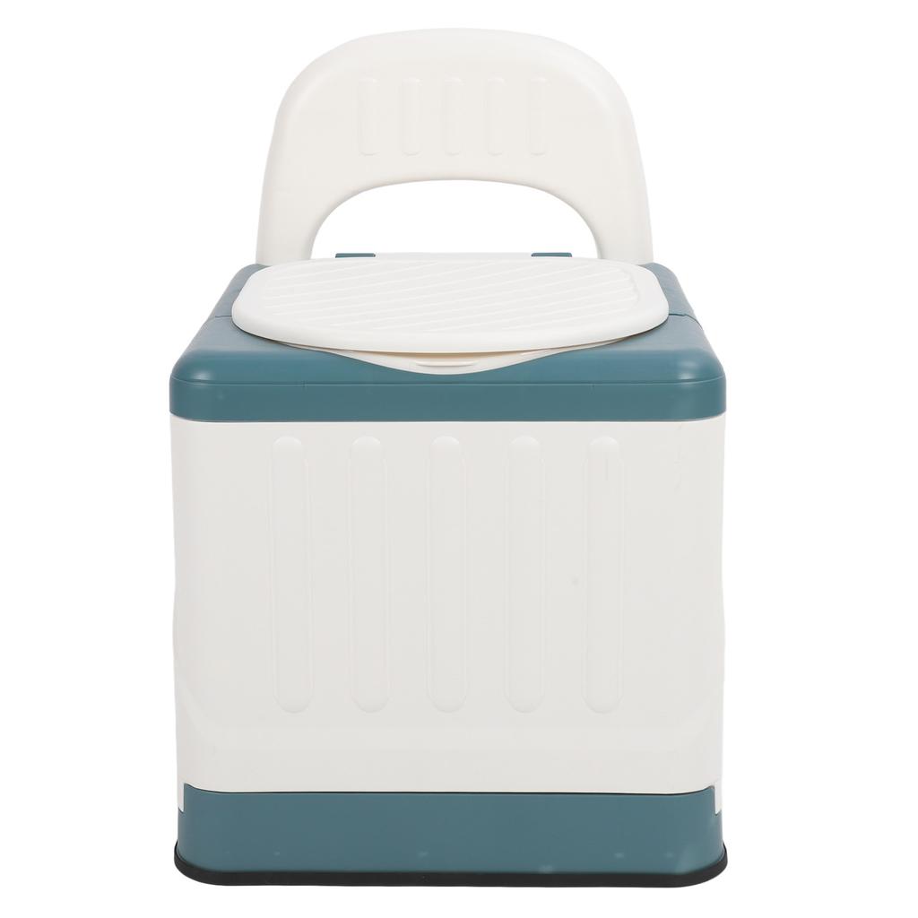 Portable Toilet Foldable Strong Load Bearing Mobile Bedside Commode Chair with Wide Seat for Adults