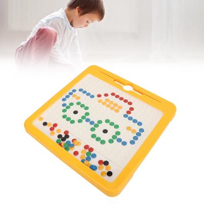 Magnetic Doodle Board Educational Puzzle Magnetic Dots Doodle Board with 12 Double Sided Card for 3 Years Old and Above