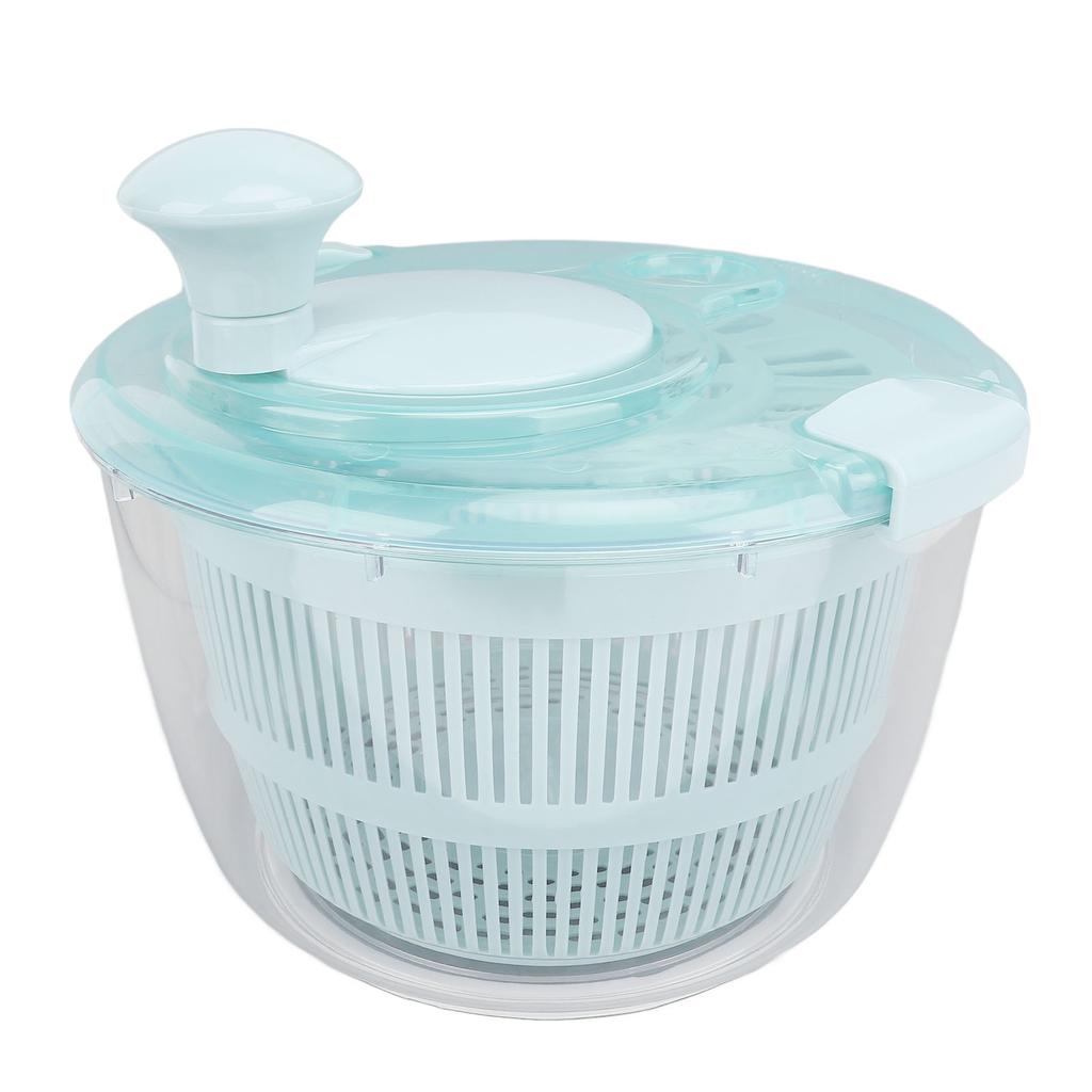 Salad Spinner Lake Blue 5L Fast One Handed Manual Salad Washer Spinner for Vegetable Fruit Lettuce