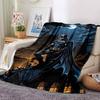 1pc Batman Night Cityscape Flannel Blanket Soft Warm Throw for Home, Office, Travel, All-Season Cozy Bedding GiftL1181