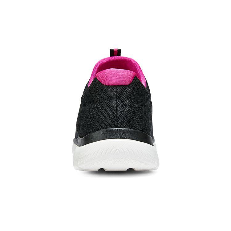Skechers Scarpe Casual Basse Ammortizzanti Traspiranti Versatili Comode Donna sneaker Nero Rosso 12980-BKHP
