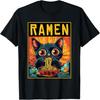 Funny Ramen Cat Tee Japan Anime Manga Kawaii Ramen Noddles T-Shirt