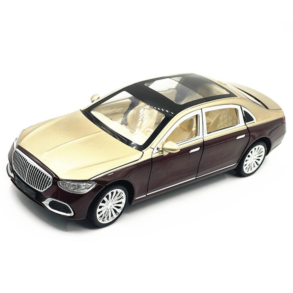 Benz Maybach S680 Sound Light Alloy Metal Car Model Gift Collection Model Car Gift Present & 1/24