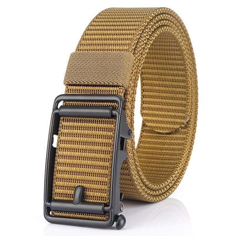 2020 3.5CM Automatic Buckle Nylon Belt Casual Business Canvas Men's Pants