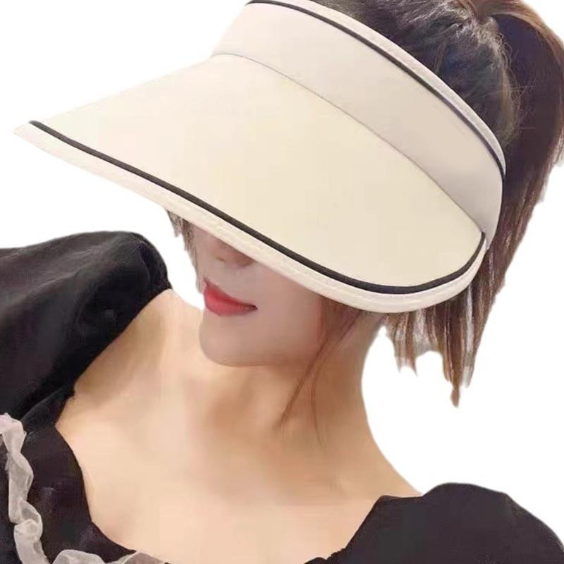 Outdoor Sun Protective Hat for Women Breathable Hollow Top Design Wide Brims Hat for Various Activity Fishing Cycling