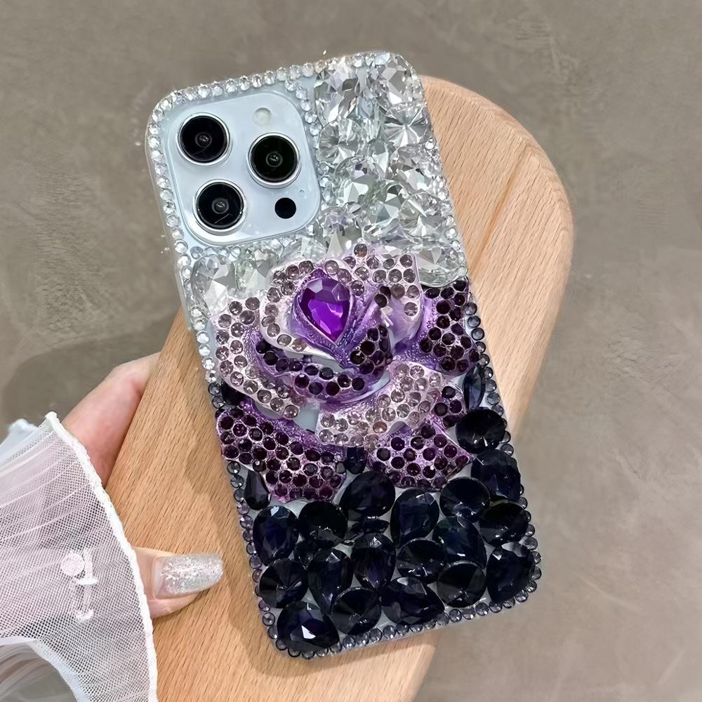 Glitzer Strass Rose Blume Handyhülle Für Google Pixel 10 9 Pro XL 9A 8 8A 7 7A 6 6A Bling Kristall Diamant Abdeckung