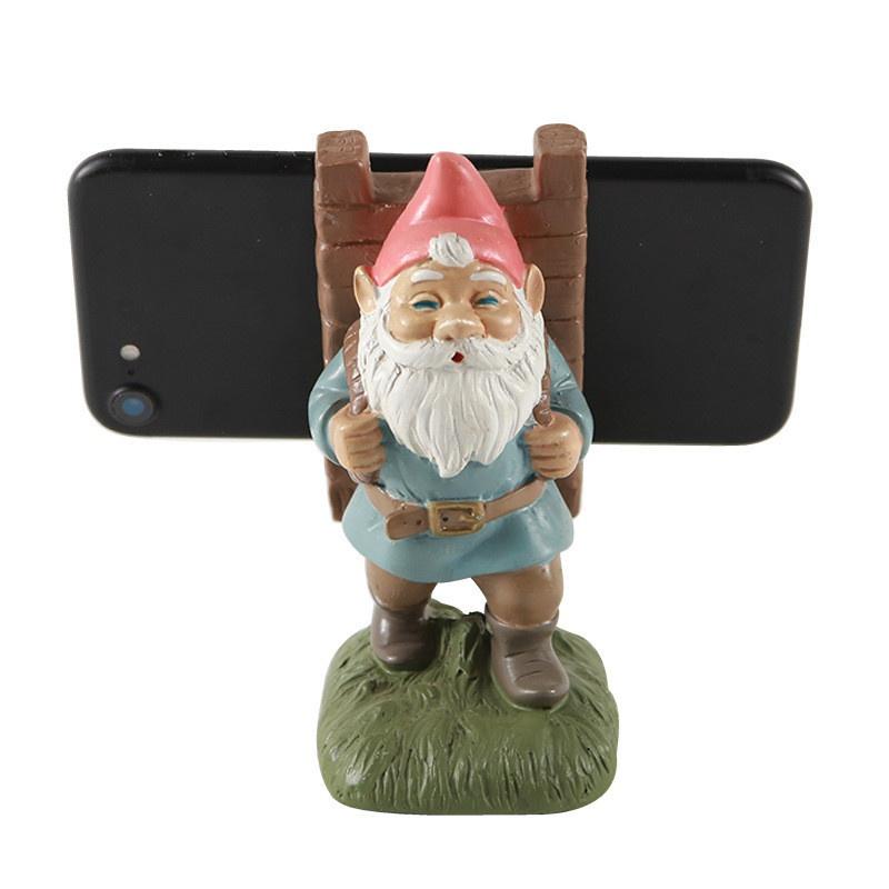 Santa Claus Desktop Decoration  Resin Crafts Creative Office Small Ornaments Mobile Phone Holder
