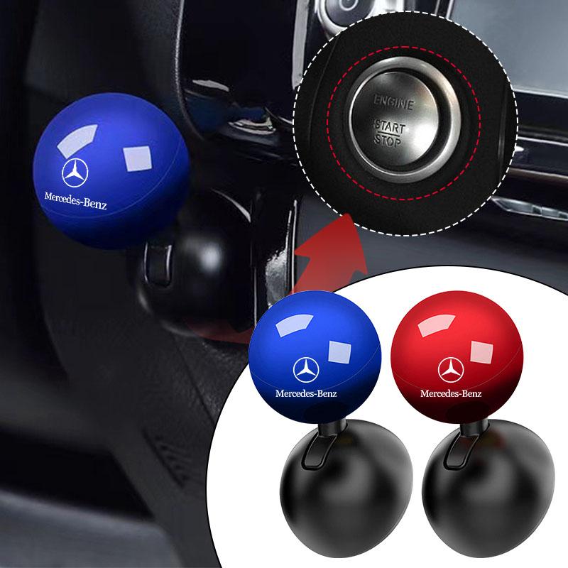 1Pcs Car One Button Start Lever Car Push Engine Start Button Rocker For Mercedes Benz AMG W212 W205 W246 W177 W176 W213 GLC GLE GLS ML Laser Logo Lamp