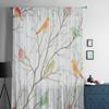 Colorful Birds Chiffon Sheer Curtains For Living Room Bedroom Decoration Window Tulle Curtains Drapes