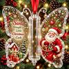 Acrylic Holiday Hanging Decor Butterfly Cash Gift Ornament, Christmas Money Holder with Tree Tags Festive Print, Pendant for Surprise Giving, Keepsake