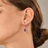 Copper Inlaid Zircon Teardrop Earrings, 925 Sterling Silver, European American Fashion, Women's Gift