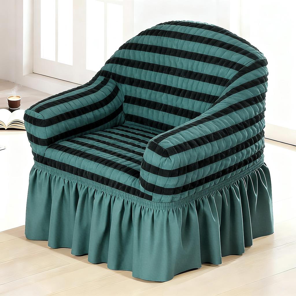 Full Coverage Fabric Sofa Cover Single Seat Slipcover Solid Color Minimalist Non Slip Cat Scratch Resistant Multi Color Options For All Seasons