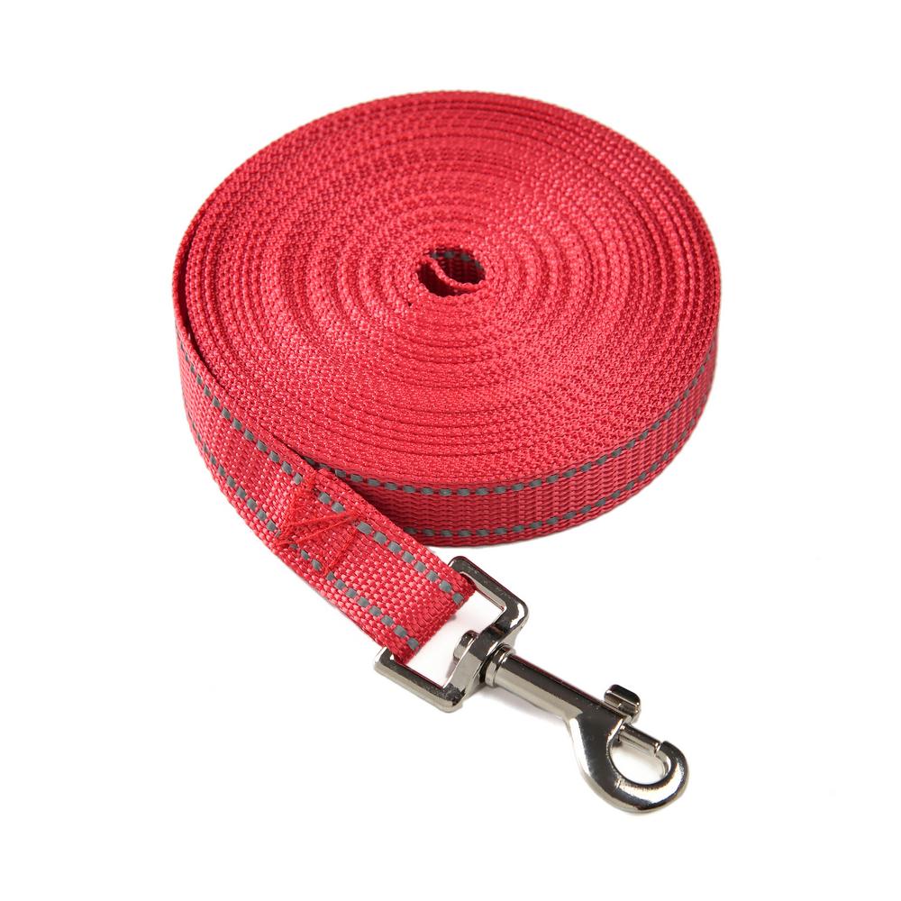

Pet Leash Reflective Nylon Dog Leash For Small Big Dogs Outdoor Walking Long Strap Pet Lead Rope Labrador Traction Lanyard Belt 1.5m красный