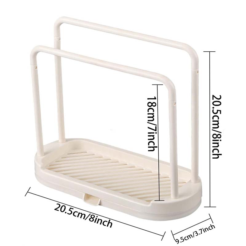 Kitchen Cloth Drain Rack Foldable Sink Rack White Steel Multifunctional Sponge Dish Countertop Organizer Storage Kitchen Tool