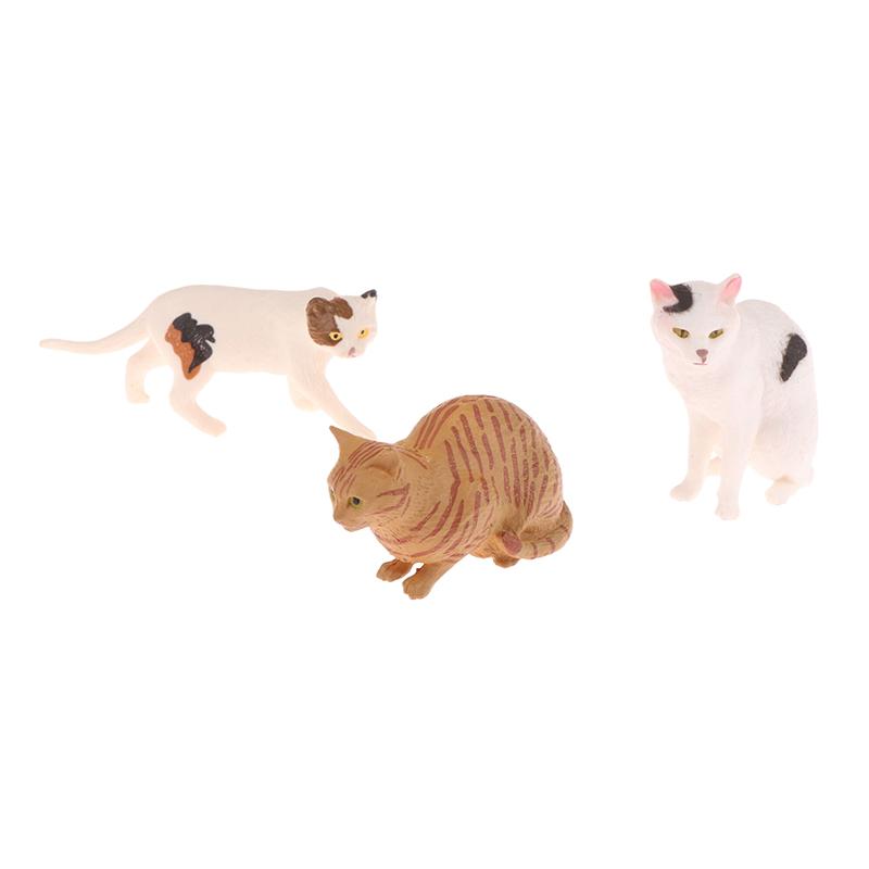 Solid Simulation Animal Model Lying Orange Cat Figurine Cute Desktop Decoration Mini Pet Cat Model Ornament
