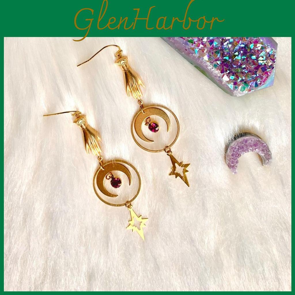 Bohemian Moon Earrings Alloy Dangle Jewelry For Women Men Spring