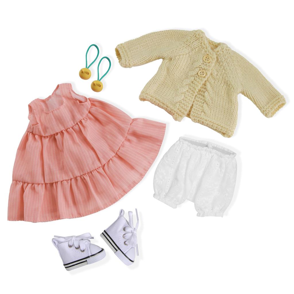 BlissfulPixie Handmade Waldorf Doll with Beautiful Perfect for Christmas or Birthday Gift Clothing Accessories Clothes, 30cm, Box, Girls, - Caroline's