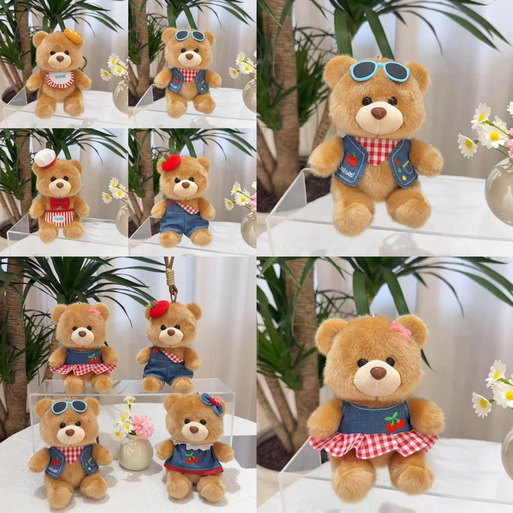 Plush Bear Keychain Cute Chef Bear Cartoon Toy For Kids And Teens