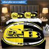 3PCS BSC Football Yellow And Black Unity Bedding Set 2D Printing (Includes 1 Duvet Cover + 2 Pillowcases Coreless), Bedroom decor,Fan gift