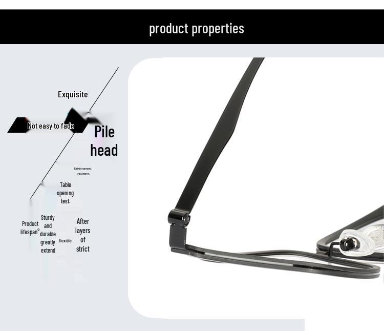 Ultra-light Square Glasses Frame for Men & Women - Resin Frame with Metal Legs, Full Frame for Optical Lenses.